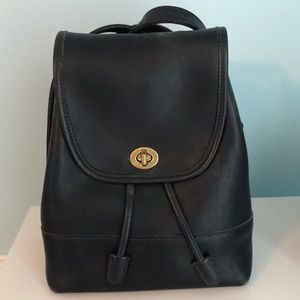 Black vintage Coach Backpack